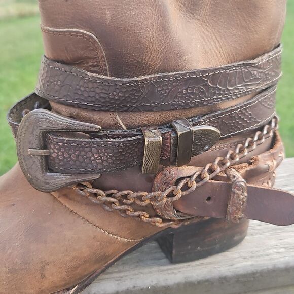 Freebird by Steven Knox Distressed Leather Boots – Women’s Size 10 - Picture 4 of 8